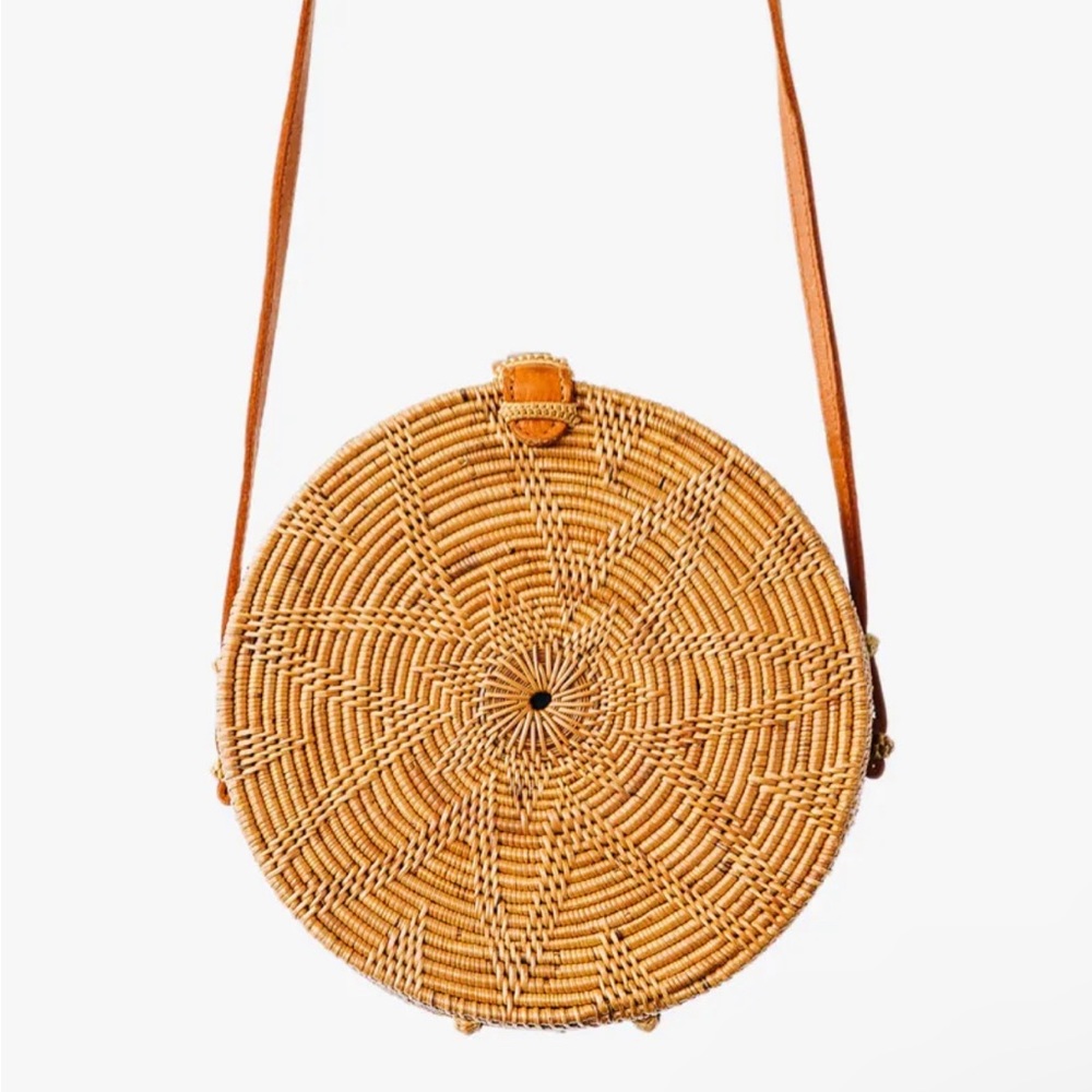 Bali Rattan Round Crossbody